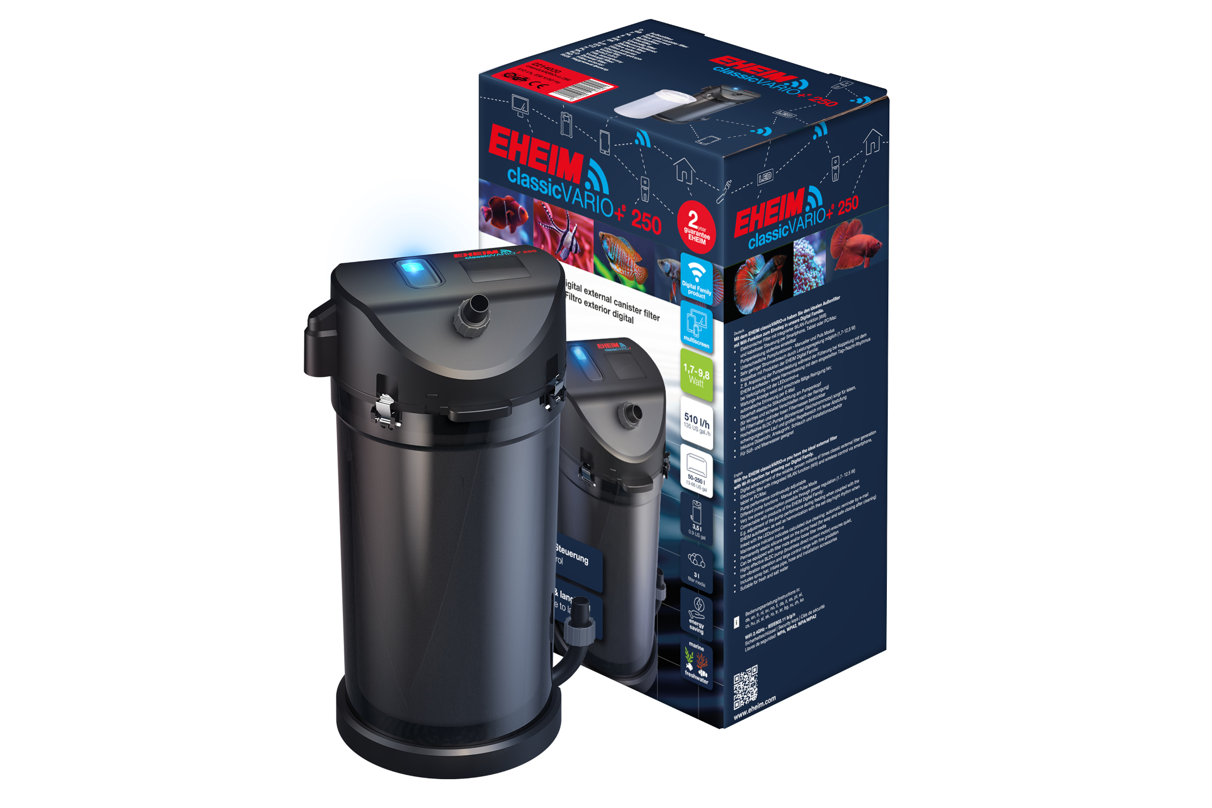 EHEIM Buitenfilter Classic 250 - 80-250L - 2213 EHEIM Buitenfilter Classic 250 - 80-250L - 2213